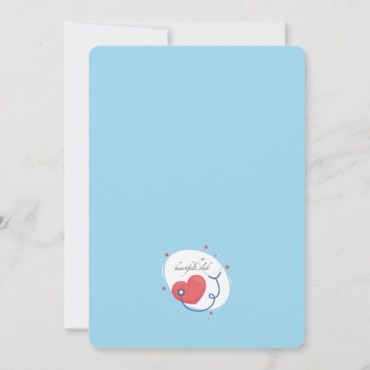 医療卒業 招待状 (裏面)