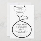 医療又は看護の卒業パーティ招待状 招待状 (正面)