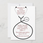 医療又は看護卒業パーティー招待状 招待状 (正面)