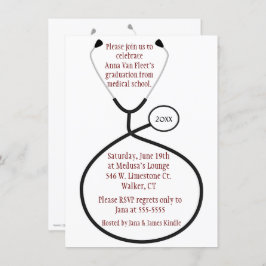 医療又は看護卒業パーティー招待状 招待状
