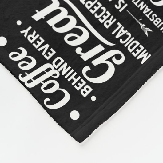 医療受付係のコーヒー愛好家 フリースブランケット (角)