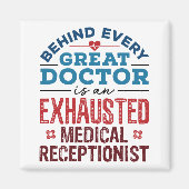 医療受付嬢の感謝の贈り物 マグネット (正面)