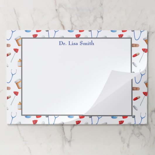 医療器械パターン(の模様が)ある室 ペーパーパッド (折り畳み)