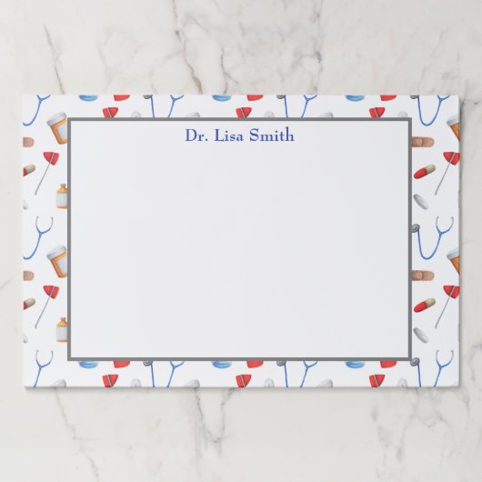 医療器械パターン（の模様が）ある室 ペーパーパッド (正面)