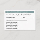 医療地数々の位アポイントメント名刺 予約カード (正面)