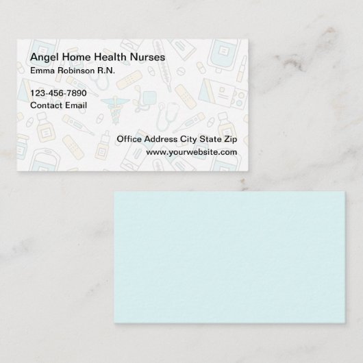 医療家庭保健介護 名刺 (正面/裏面)