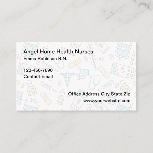 医療家庭保健介護 名刺 (正面)