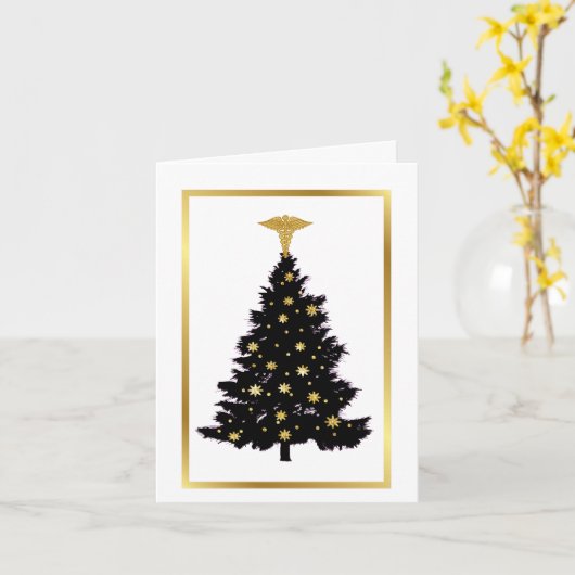 医療専門家のクリスマスカード カード (黄色い花)