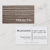 医療専門家の名刺のモダン木 名刺 (正面/裏面)
