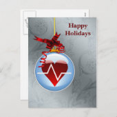 医療専門家の心臓ホリデーカード シーズンポストカード (正面/裏面)