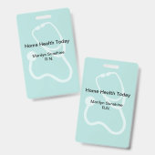 医療専門家向けのモダンなレイアウト バッジ (正面＆裏面)