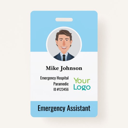 医療従パーソナライズされた業員写真IDバッジ バッジ (正面)