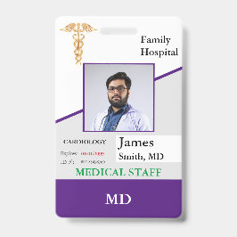 医療従パーソナライズされた業員IDバッジ+バーコード バッジ