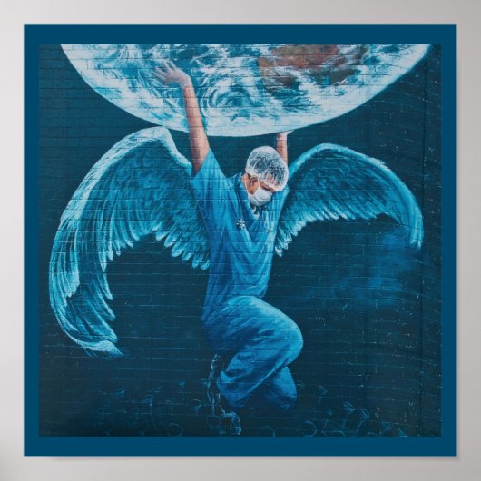 医療従事者が全体を保持 ポスター (正面)