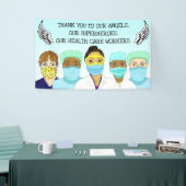 医療従事者に感謝気にする 横断幕 (トレードショー)