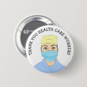 医療従事者に気に感謝 缶バッジ (正面&裏面)