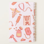 医療従事者のヴィンテージ名モノグラム プランナー手帳 (裏面)