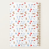 医療従事者の医師またはナース パーソナライズされた プランナー手帳 (裏面)