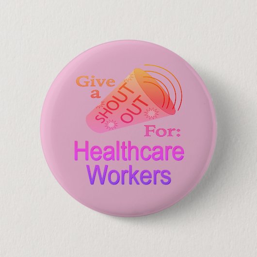 医療従事者の声を上げるボタン 缶バッジ (正面)