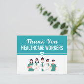 医療従事者の病院スタッフに感謝 ポストカード (スタンド正面)