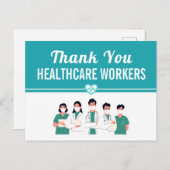 医療従事者の病院スタッフに感謝 ポストカード (正面/裏面)