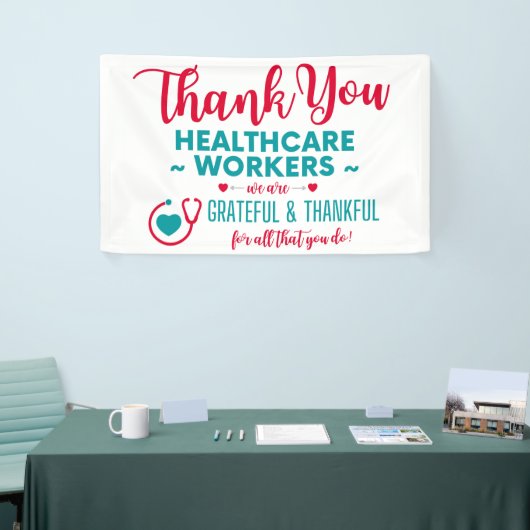 医療従事者の署名に感謝 横断幕 (トレードショー)