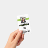 医療従事者のidライムグリーン写真テンプレート バッジ (手持ち)