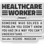 医療従事者名詞鑑賞用おもしろい引用文 シール (正面)