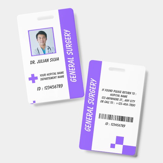 医療従事者用カスタムナースIDバッジ バッジ (正面＆裏面)