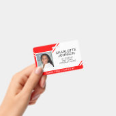 医療従事者用写真付き名札ID バッジ (手持ち)