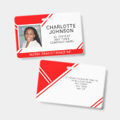 医療従事者用写真付き名札ID バッジ (正面＆裏面)