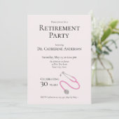 医療従事者退職お祝いパーティー 招待状 (スタンド正面)