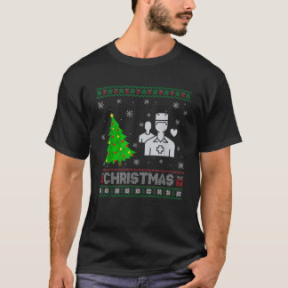 医療従事者 クリスマスツリー点灯 ださいクリスマスツリー Tシャツ