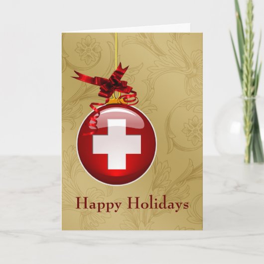 医療従事者 赤十字 クリスマスカード (正面)