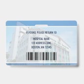 医療従事者IDカード - カスタマイズ可能な病院写真 バッジ (裏面)