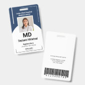 医療従業パーソナライズされた員の写真IDネイビーバッジ バッジ (正面＆裏面)