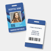 医療従業パーソナライズされた員の写真IDバッジ バッジ (正面＆裏面)