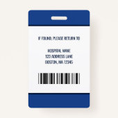 医療従業パーソナライズされた員の写真IDバッジ バッジ (裏面)