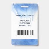 医療従業パーソナライズされた員の写真IDバッジ バッジ (裏面)