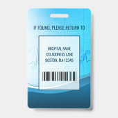 医療従業パーソナライズされた員の写真IDバッジ バッジ (裏面)