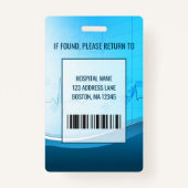 医療従業パーソナライズされた員の写真IDバッジ バッジ (裏面)