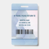 医療従業パーソナライズされた員の写真IDバッジ バッジ (裏面)