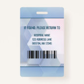 医療従業パーソナライズされた員の写真IDバッジ バッジ (裏面)