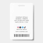 医療従業パーソナライズされた員の写真IDバッジ バッジ (裏面)