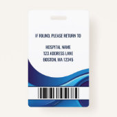 医療従業パーソナライズされた員の写真IDバッジ バッジ (裏面)