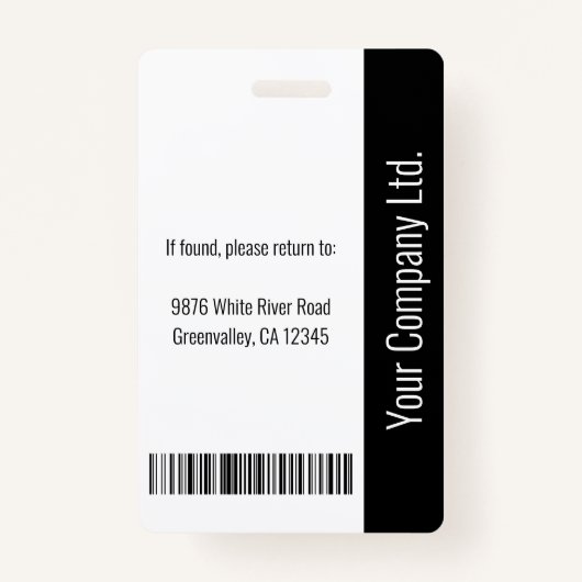 医療従業パーソナライズされた員の写真IDブラック バッジ (裏面)