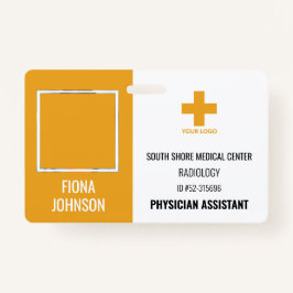 医療従業パーソナライズされた員ロゴの写真ID バッジ
