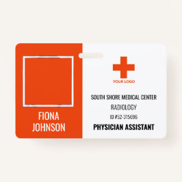 医療従業パーソナライズされた員ロゴの写真ID バッジ