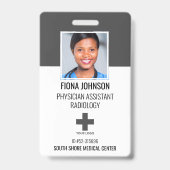 医療従業パーソナライズされた員ロゴ写真IDバッジ バッジ (表面)