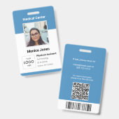 医療従業者写真QRコードバッジ バッジ (正面＆裏面)